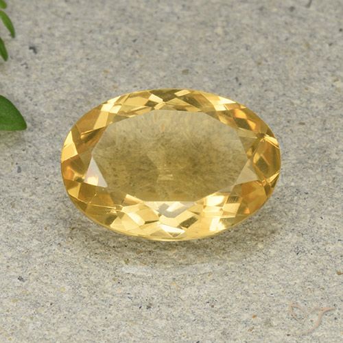 4.58ct Natural Golden Orange Citrine, Oval, VVS-VS
