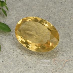 4.58 ct Golden Citrine Stone, Natural Citrine in Oval Facet Shape for Sale