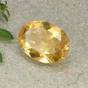 4.41 ct Golden Citrine Stone, Natural Citrine in Oval Facet Shape for Sale