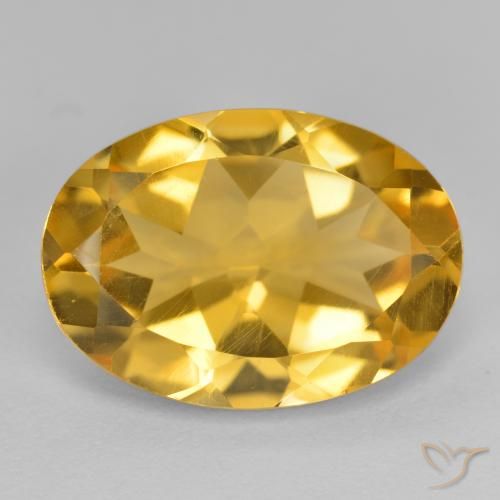 5.08ct Natural Deep Golden Orange Citrine, Oval, VVS-VS