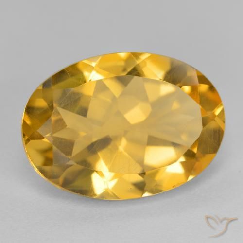 5.08 ct Golden Citrine Stone, Natural Citrine in Oval Facet Shape for Sale