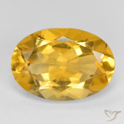 4.83ct Natural Medium Golden Citrine, Oval, VVS-VS