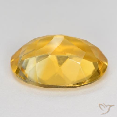 Citrine Gemstone in 14 x 10 mm (calibrated) Size for Sale, Citrine Stone in Medium Golden Color