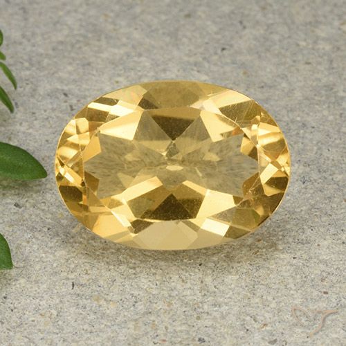 5.52ct Natural Light Golden Citrine, Oval, VVS-VS