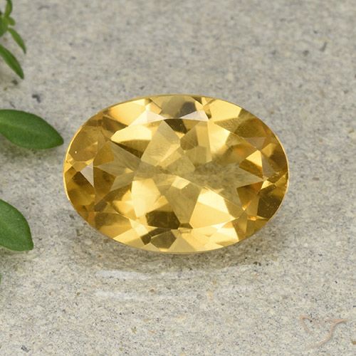 4.67ct Natural Golden Orange Citrine, Oval, VVS-VS