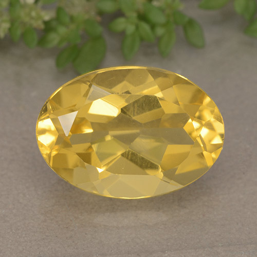 Jaune miel Citrine gemme - 5.6ct Ovale facette (ID: 492917)
