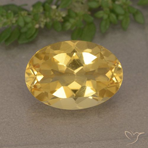 5.46ct Natural Deep Gold Citrine, Oval, VVS-VS