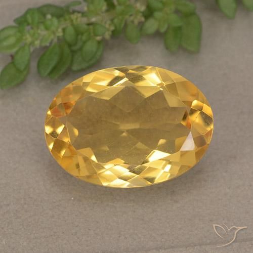 4.89ct Natural Dark Golden Citrine, Oval, VVS-VS