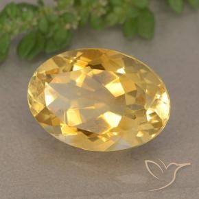 5.65 ct Golden Citrine Stone, Natural Citrine in Oval Facet Shape for Sale