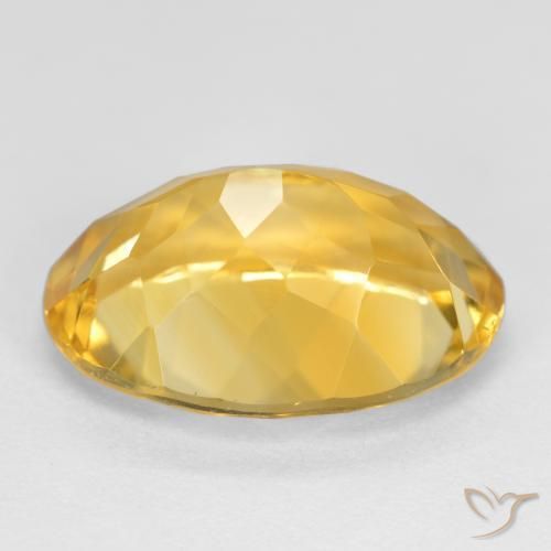 Citrine Gemstone in 14 x 10 mm (calibrated) Size for Sale, Citrine Stone in Medium Golden Color