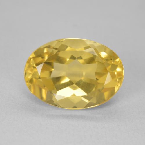 6.51ct Natural Medium Golden Citrine, Oval, VVS