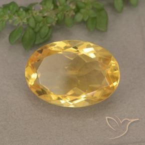 4.72 ct Golden Citrine Stone, Natural Citrine in Oval Facet Shape for Sale
