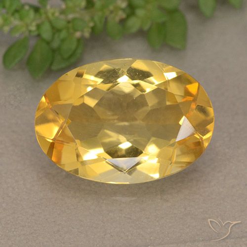 4.38ct Natural Golden Orange Citrine, Oval, VVS