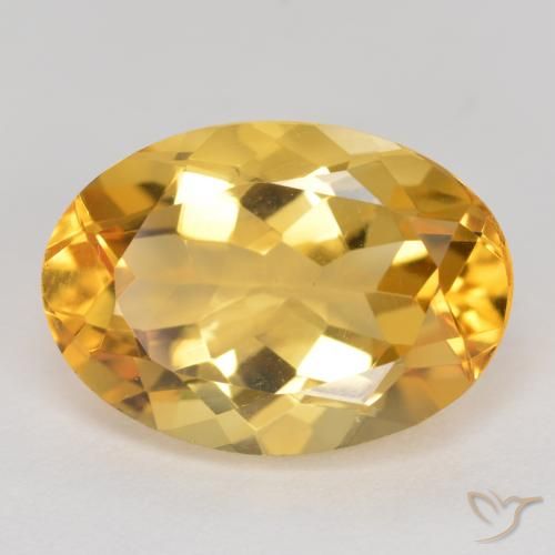 5.42ct Natural Deep Golden Orange Citrine, Oval, VVS