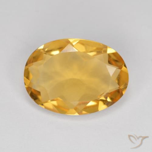4.01ct Natural Deep Golden Orange Citrine, Oval, VVS-VS