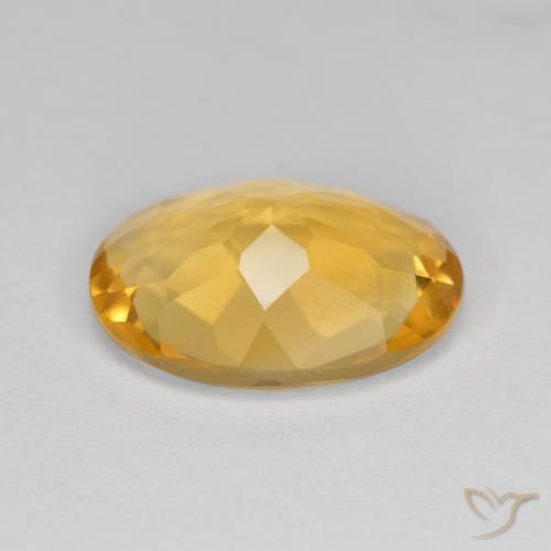 Citrine Gemstone in 14 x 10 mm (calibrated) Size for Sale, Citrine Stone in Deep Golden Orange Color