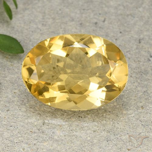 4.68ct Natural Golden Orange Citrine, Oval, VVS-VS
