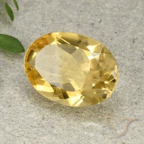 4.68 ct Golden Citrine Stone, Natural Citrine in Oval Facet Shape for Sale
