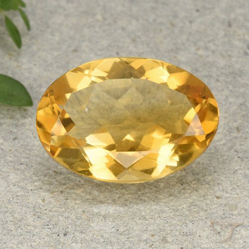 5.05ct Natural Medium Golden Citrine, Oval, VVS-VS