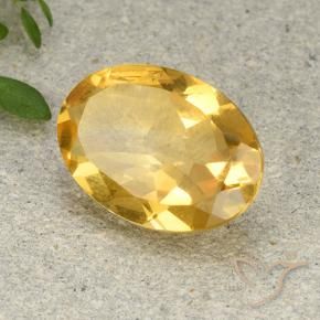 4.52 ct Golden Citrine Stone, Natural Citrine in Oval Facet Shape for Sale