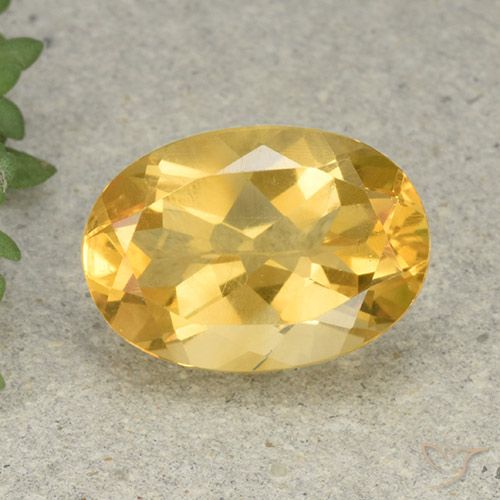 5.55ct Natural Golden Orange Citrine, Oval, VS
