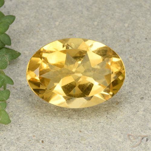 4.96ct Natural Golden Orange Citrine, Oval, VVS-VS