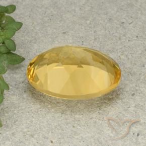 Citrine Gemstone in 14 x 10 mm (calibrated) Size for Sale, Citrine Stone in Medium Golden Color