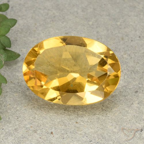 5.21ct Natural Golden Orange Citrine, Oval, VVS-VS