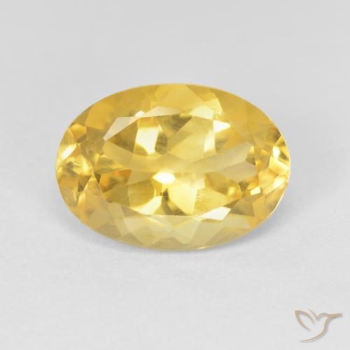 5.10ct Natural Medium Golden Citrine, Oval, VVS-VS