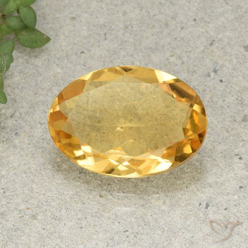 4.27ct Natural Golden Orange Citrine, Oval, VVS-VS