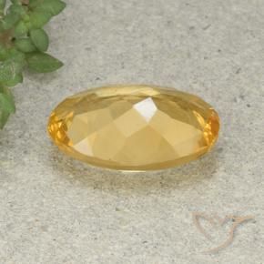 Citrine Gemstone in 14 x 10 mm (calibrated) Size for Sale, Citrine Stone in Golden Orange Color