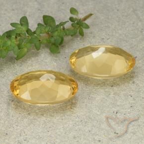 Citrine Gemstones in 14 x 10 mm (calibrated) Size for Sale, Citrine Stones in Golden Orange Color