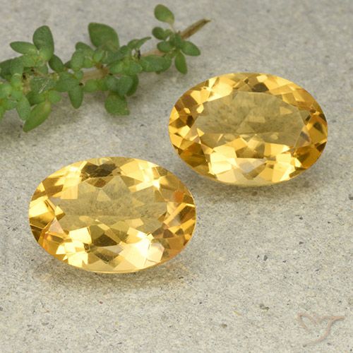 9.61 ct Yellow Citrine, 14 x 10.1 mm Oval Cut From Brazil, Photo A
