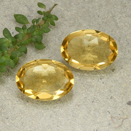 8.76 ct Yellow Citrine, 14.1 x 10.1 mm Oval Cut From Brazil, Photo A