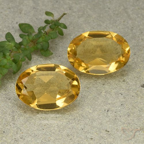 8.97 ct Yellow Citrine, 14.1 x 9.9 mm Oval Cut From Brazil, Photo A