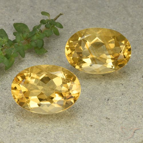 11.28 ct Yellow Citrine, 14.1 x 10 mm Oval Cut From Brazil, Photo A