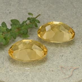 Citrine Gemstones in 14 x 10 mm (calibrated) Size for Sale, Citrine Stones in Golden Orange Color