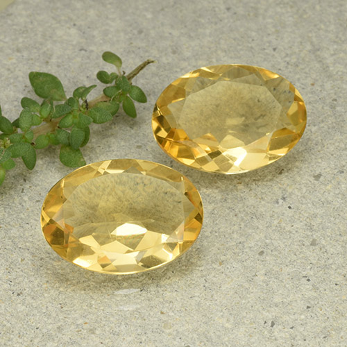 Medium Golden Citrine Gem - 4ct Oval Facet (ID: 493033)