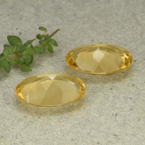 Citrine Gemstones in 14 x 10 mm (calibrated) Size for Sale, Citrine Stones in Medium Golden Color