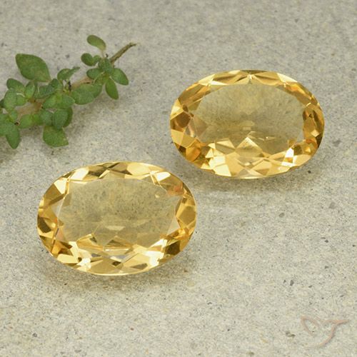 8.98 ct Yellow Citrine, 14 x 10 mm Oval Cut From Brazil, Photo A