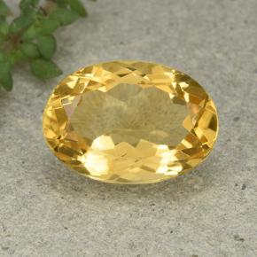 Medium Golden Цитрин Камень - 5.5ct Фасетный Овал (ID: 493097)