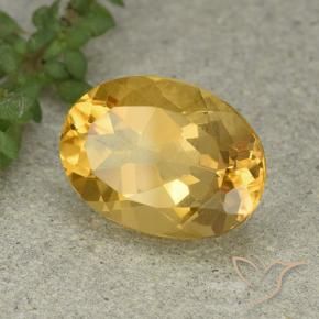 5.30 ct Golden Citrine Stone, Natural Citrine in Oval Facet Shape for Sale