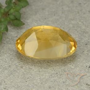 Citrine Gemstone in 14 x 10 mm (calibrated) Size for Sale, Citrine Stone in Medium Golden Color