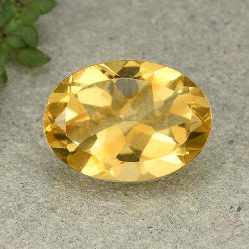 4.93ct Natural Golden Orange Citrine, Oval, VVS-VS