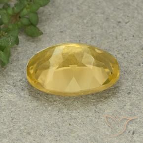 Citrine Gemstone in 14 x 10 mm (calibrated) Size for Sale, Citrine Stone in Medium Golden Color
