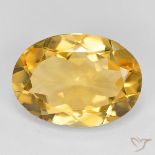 4.63ct Natural Medium Golden Citrine, Oval, VVS-VS