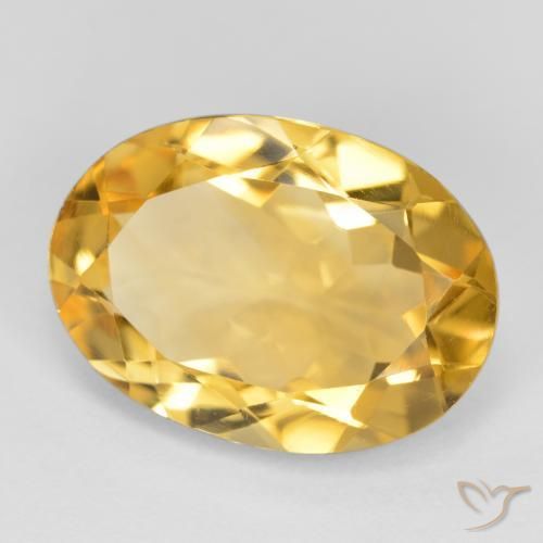 4.63 ct Golden Citrine Stone, Natural Citrine in Oval Facet Shape for Sale