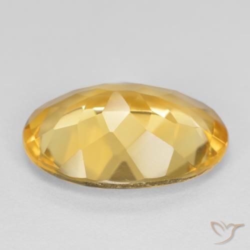 Citrine Gemstone in 14 x 10 mm (calibrated) Size for Sale, Citrine Stone in Medium Golden Color