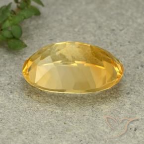 Citrine Gemstone in 14 x 10 mm (calibrated) Size for Sale, Citrine Stone in Medium Gold Color