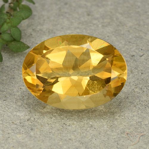 5.20ct Natural Golden Orange Citrine, Oval, VVS-VS
